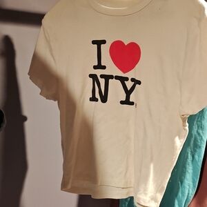 Cream I Heart NY Graphic Tee - Classic Short Sleeve